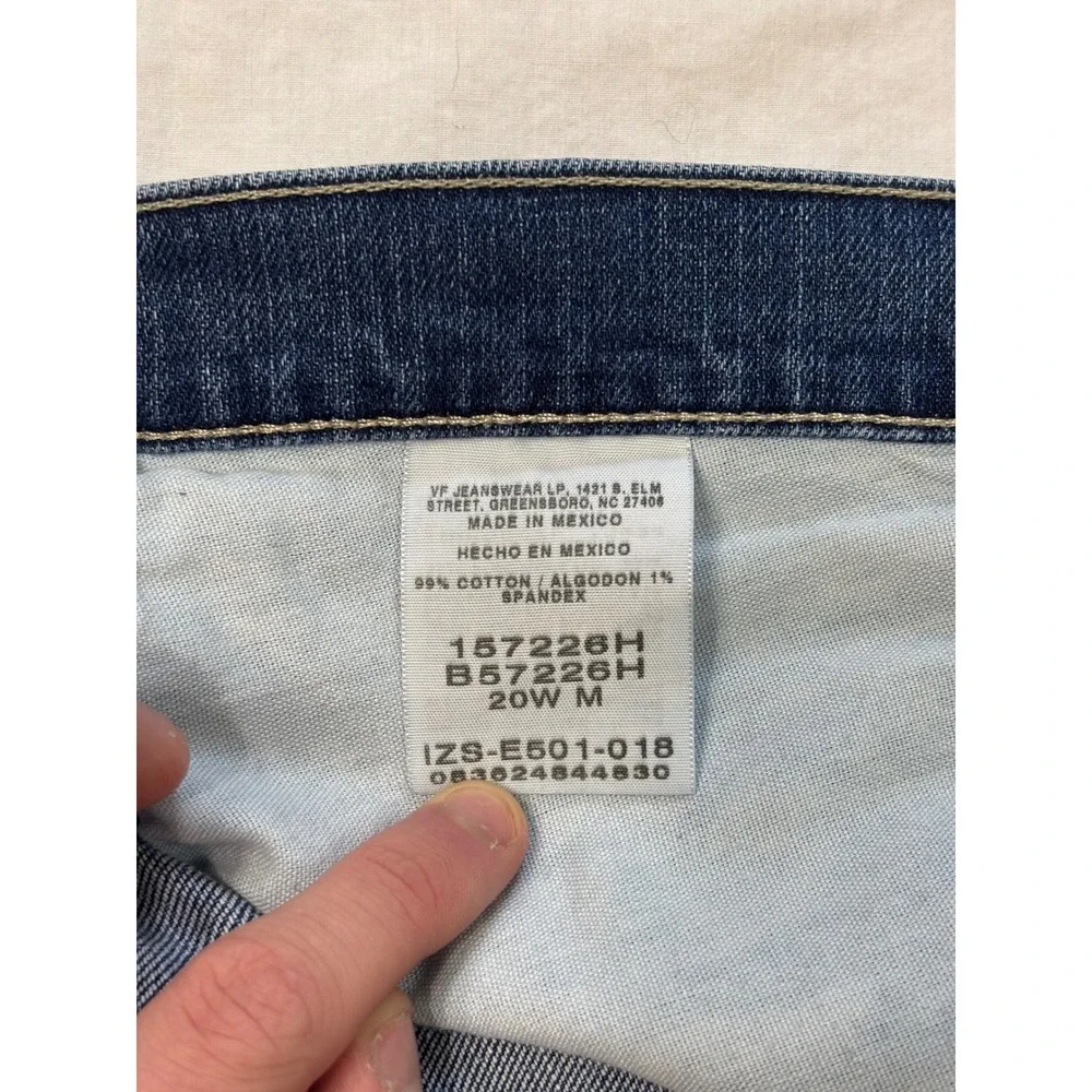 Riders by Lee Womens Plus Size 20W Medium Wash Straight Leg Stretch Jeans